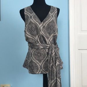 Silky Ann Taylor wrap shirt